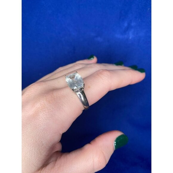 Designer Lenox Sterling Silver & Cubic Zirconia Size 9 Ring! 154 - Picture 8 of 8